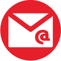 Red email icon