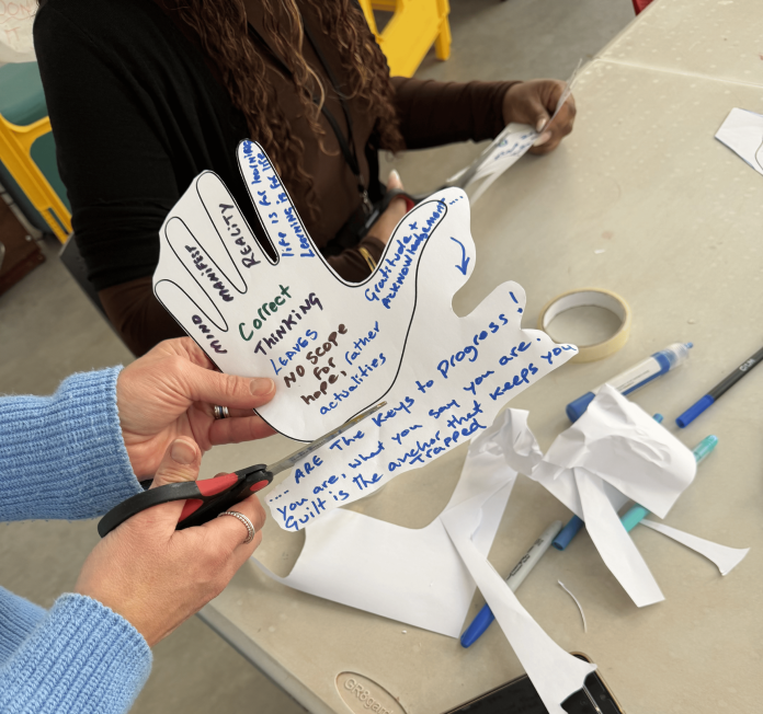 Making hopeful hands in the Croydon Skylight